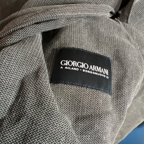 Giorgio Armani 90's Mens Medium Gray Two-Button Blazer Made In Italy - Picture 3 of 11